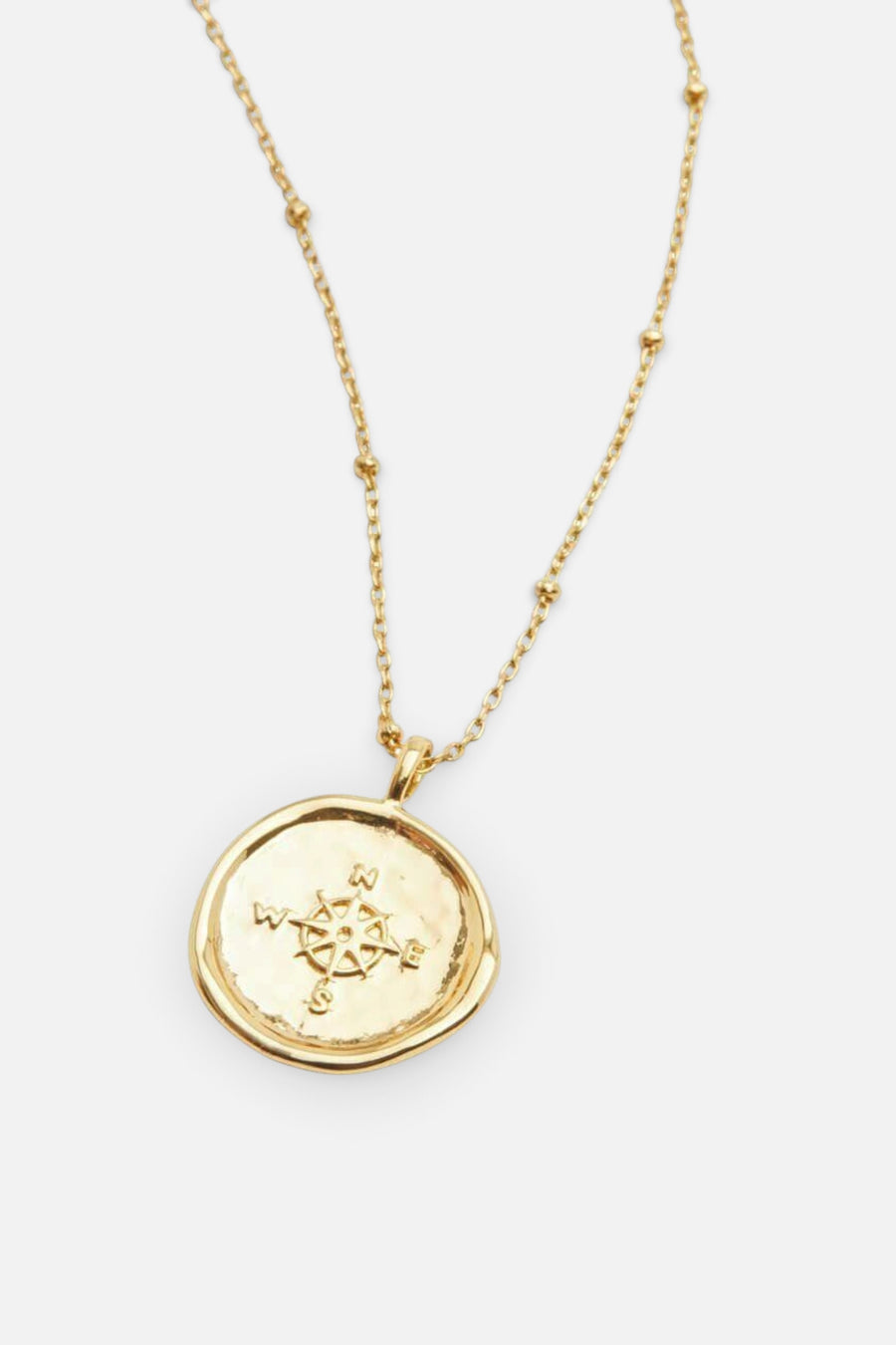 Gorjana Compass Gold Coin Necklace – detail