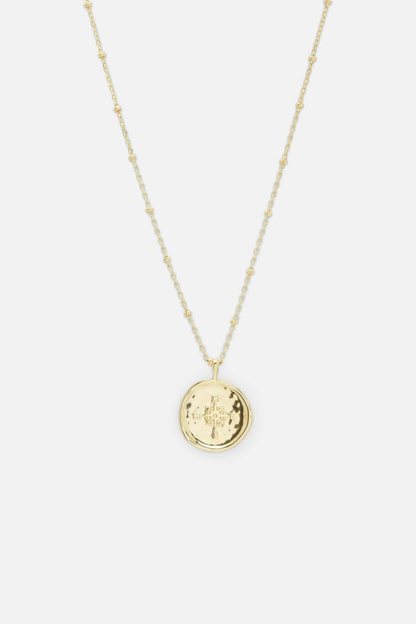 Gorjana Compass Gold Coin Necklace