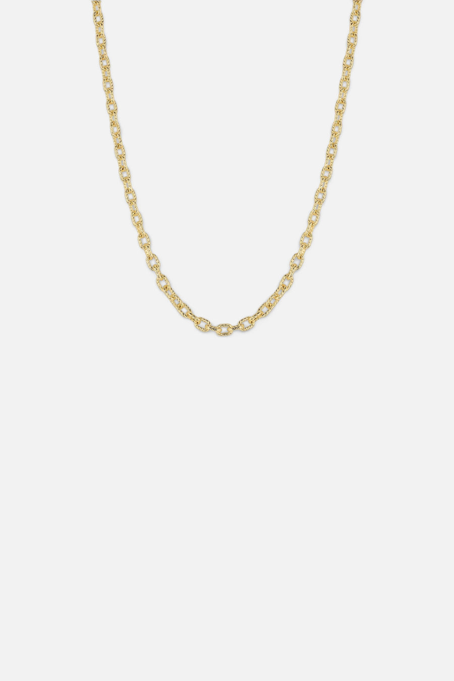 Gorjana Crew Mini Link Necklace in Gold – front view