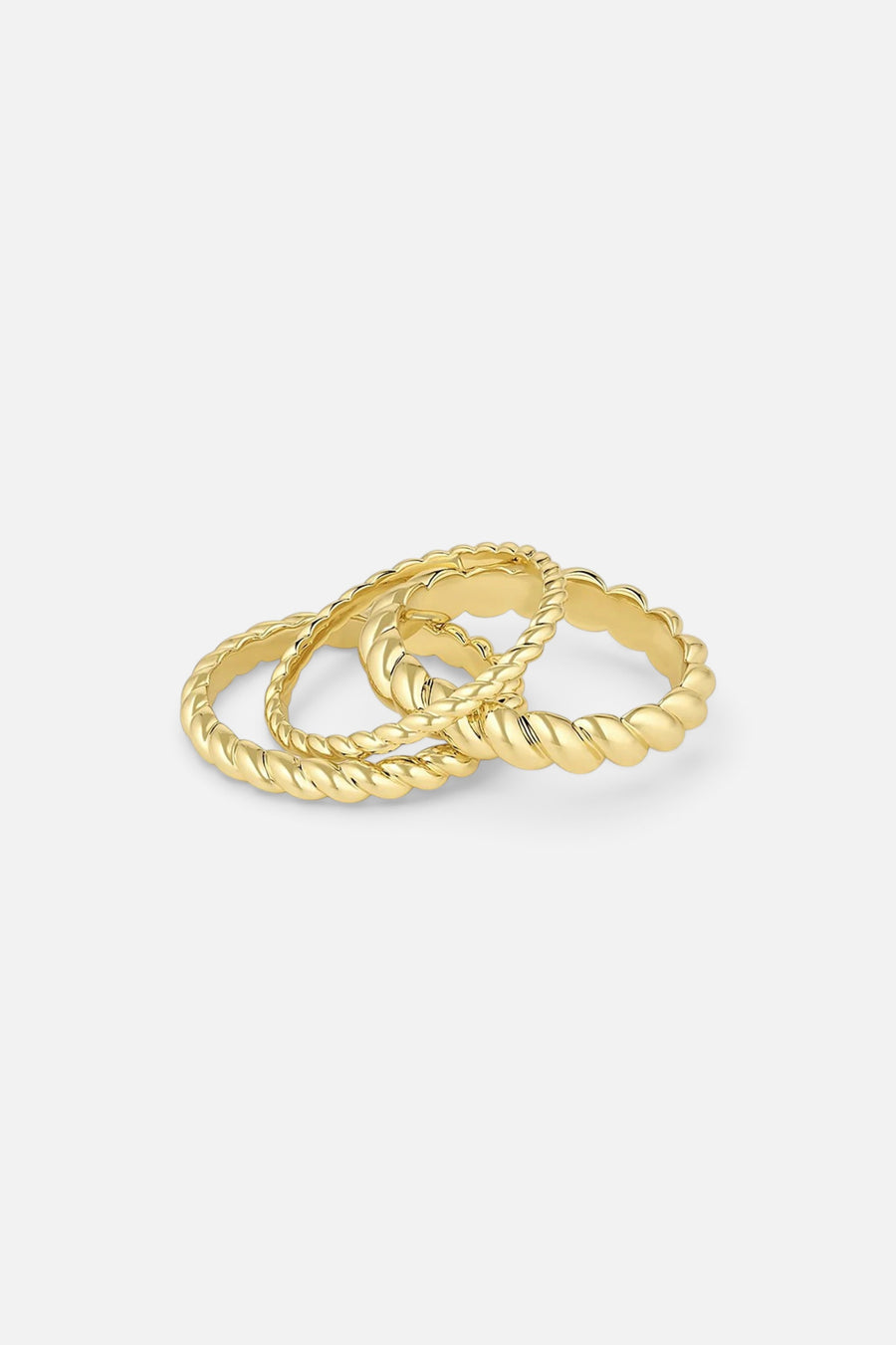 Gorjana Crew Ring Set in Gold, Size 7 – back view