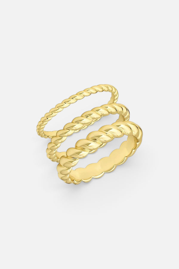 Gorjana Crew Ring Set in Gold, Size 8