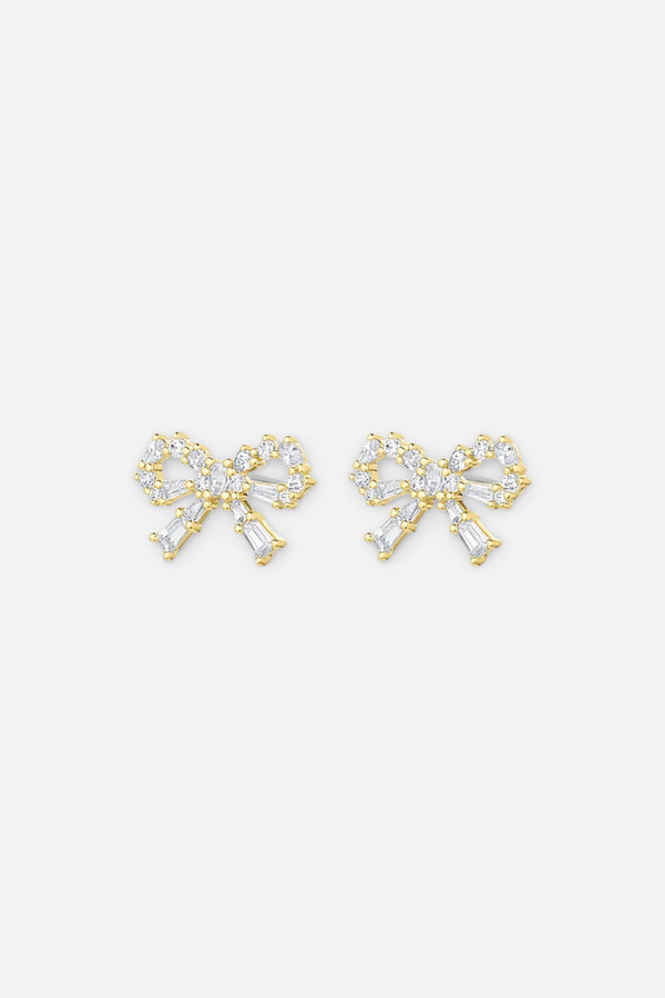 Gorjana Fancy Bow Earrings in Gold