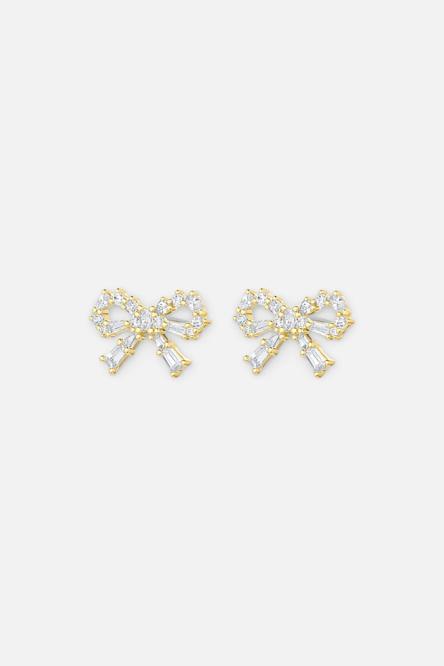 Gorjana Fancy Bow Earrings in Gold – front view
