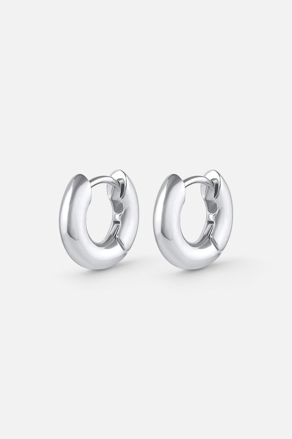 Gorjana Lou Huggies Earrings in Silver