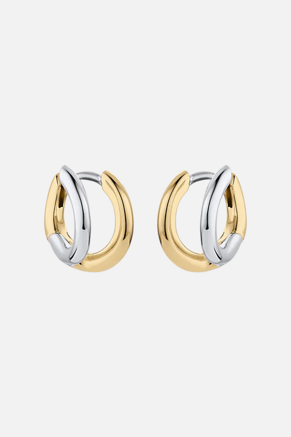 Gorjana Mixed-Metal Taner Double Huggies Earrings