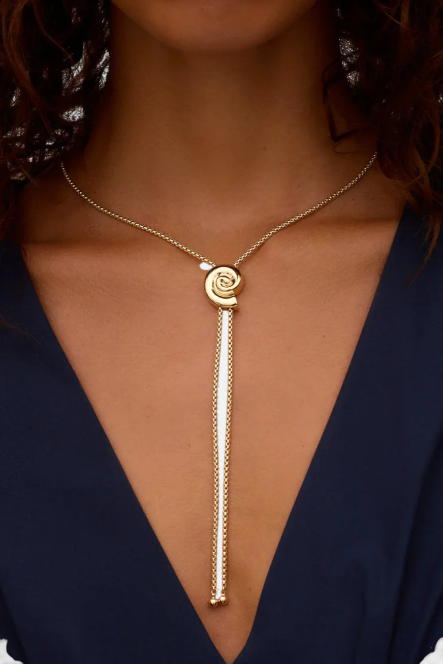 Gorjana Nautilus Bolo Necklace – back view
