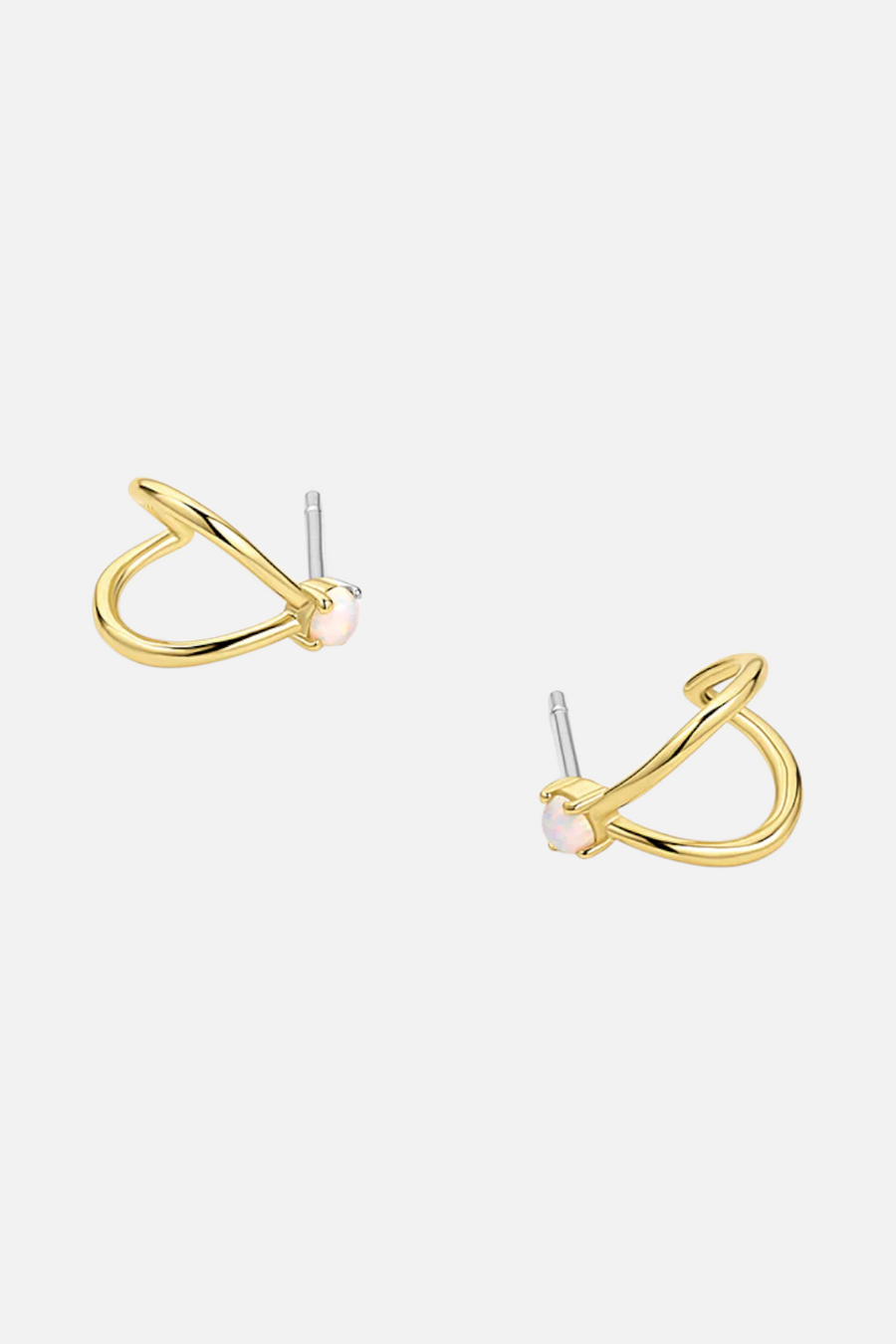 Gorjana Opalite Solitaire Double Huggie Earrings – side view