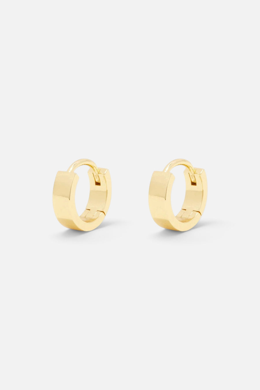 Gorjana Rose Huggies Earrings in Gold – front view