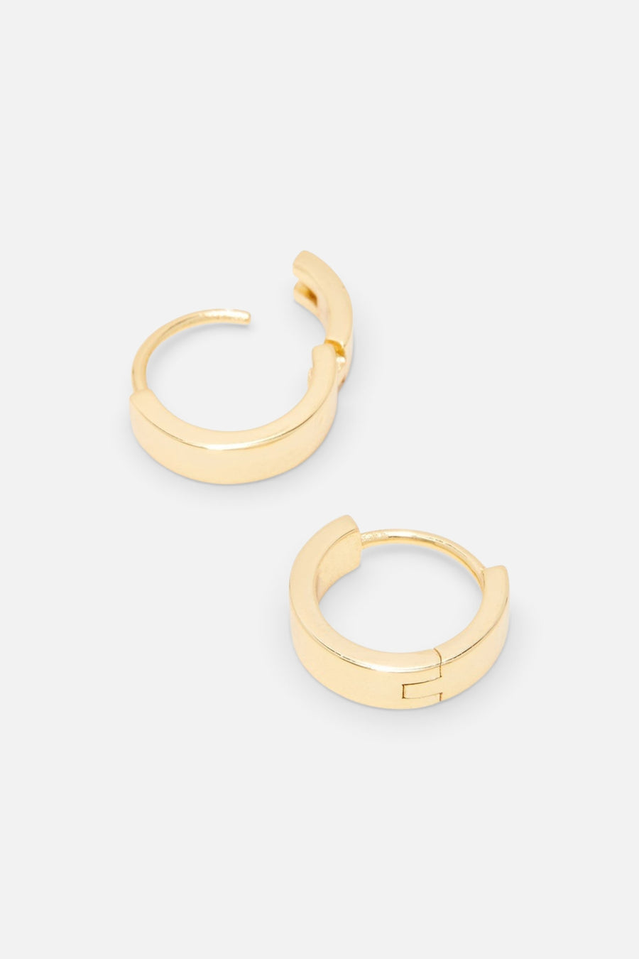 Gorjana Rose Huggies Earrings in Gold – side view
