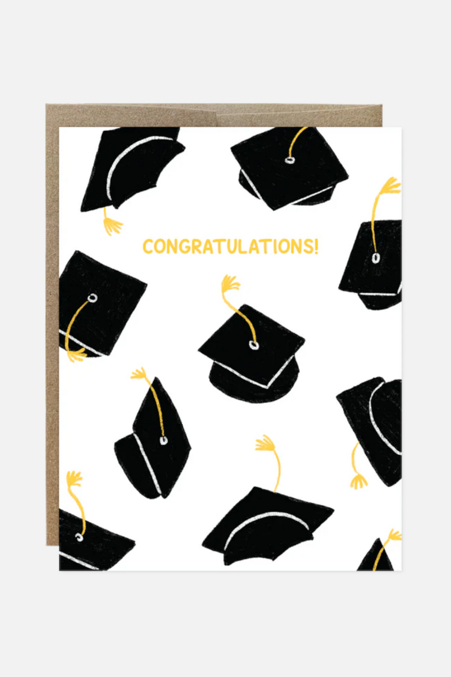 Grad Caps Confetti Card – front view