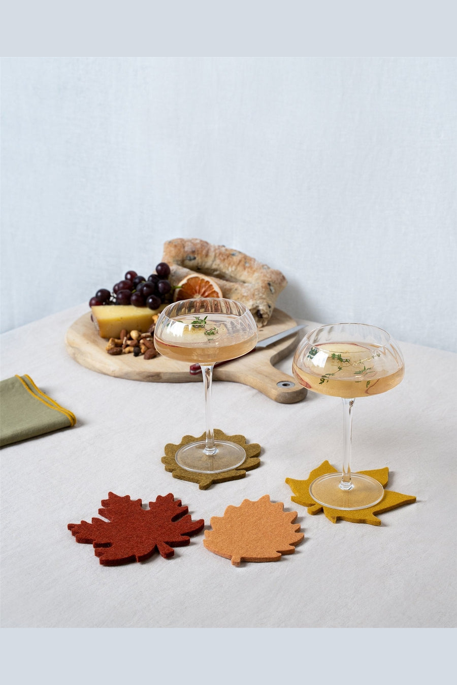 Graf Lantz Autumn Leaf Merino Wool Coaster Set – alternate