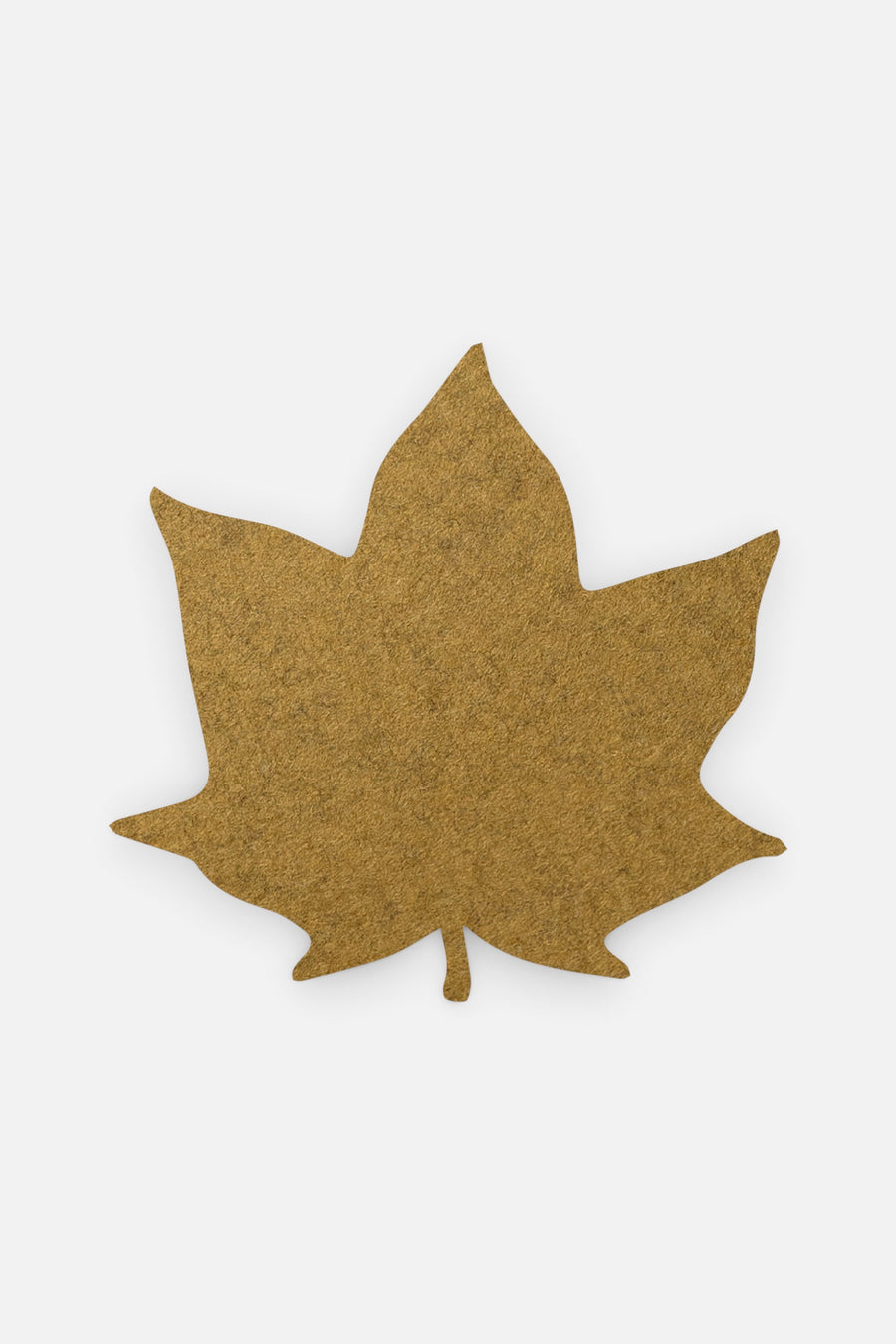 Graf Lantz Autumn Leaf Merino Wool Trivet in Ochre – front view