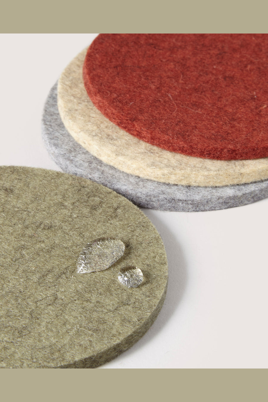 Graf Lantz Bierfilzl Merino Wool Round Coaster Set – detail