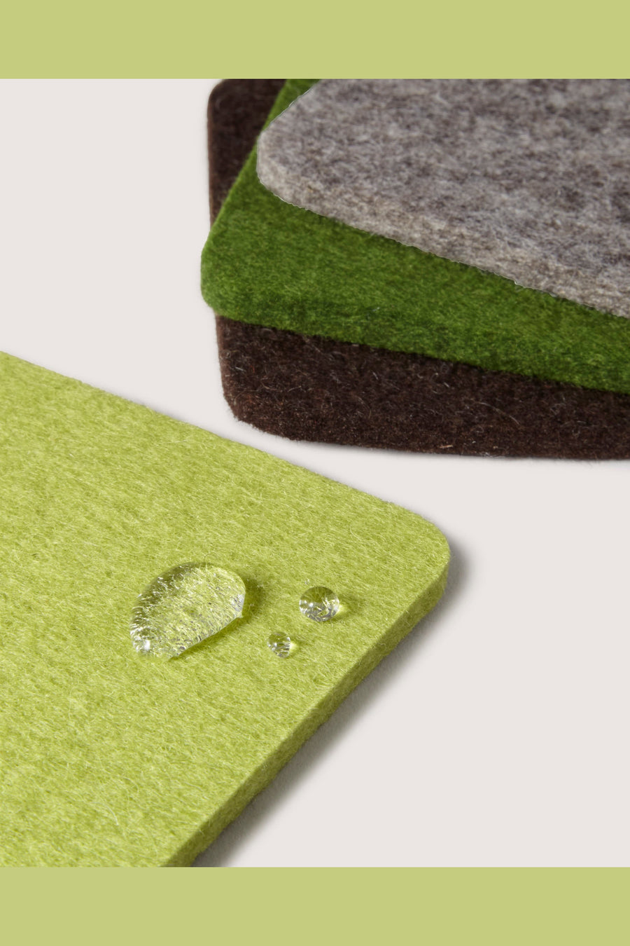 Graf Lantz Bierfilzl Merino Wool Square Coaster Set – detail