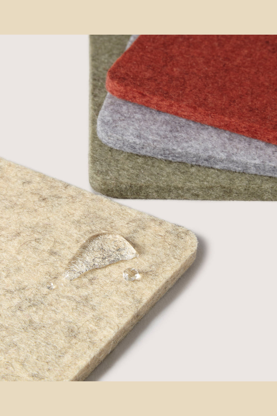 Graf Lantz Bierfilzl Merino Wool Square Coaster Set – detail