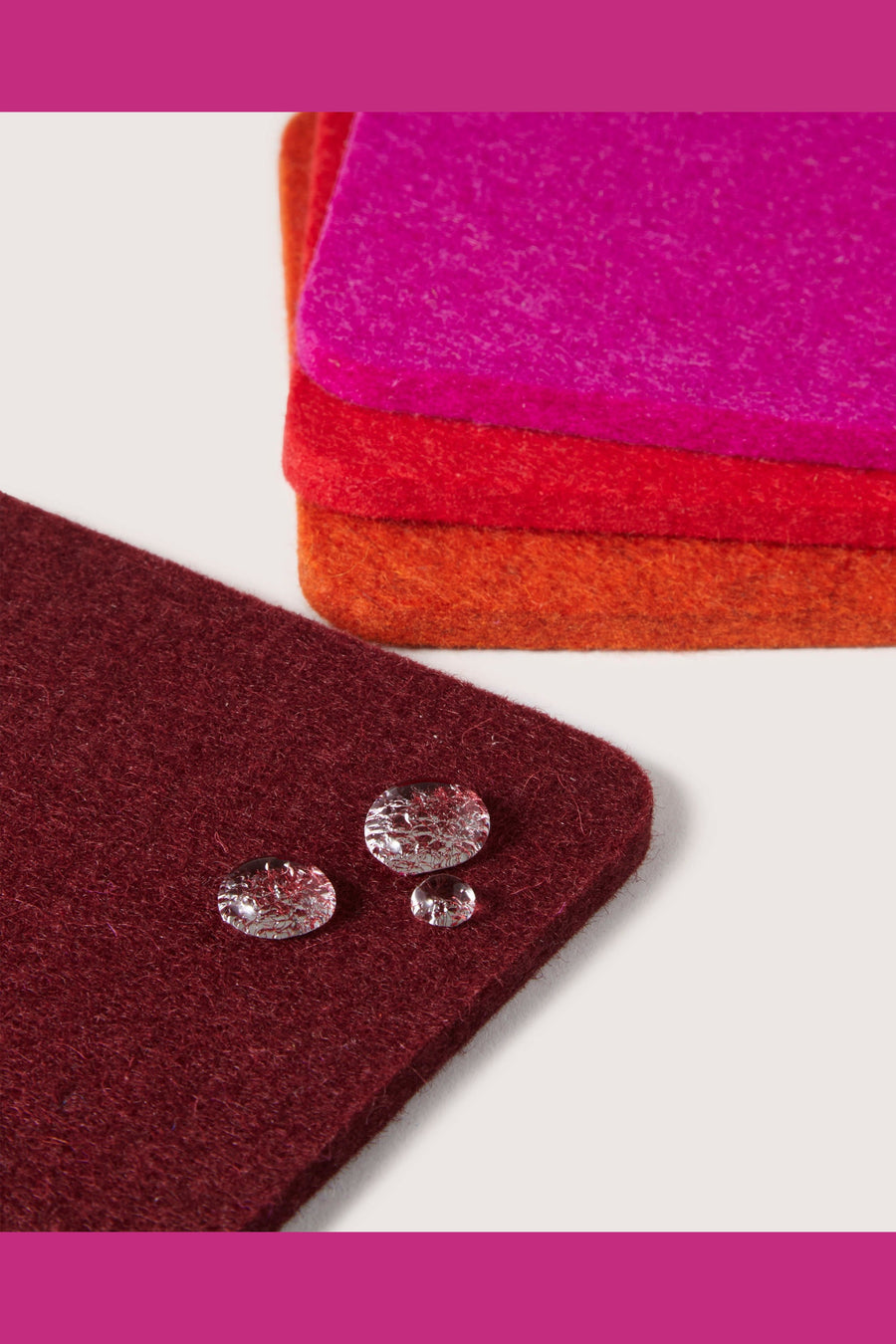 Graf Lantz Bierfilzl Merino Wool Square Coaster Set – detail