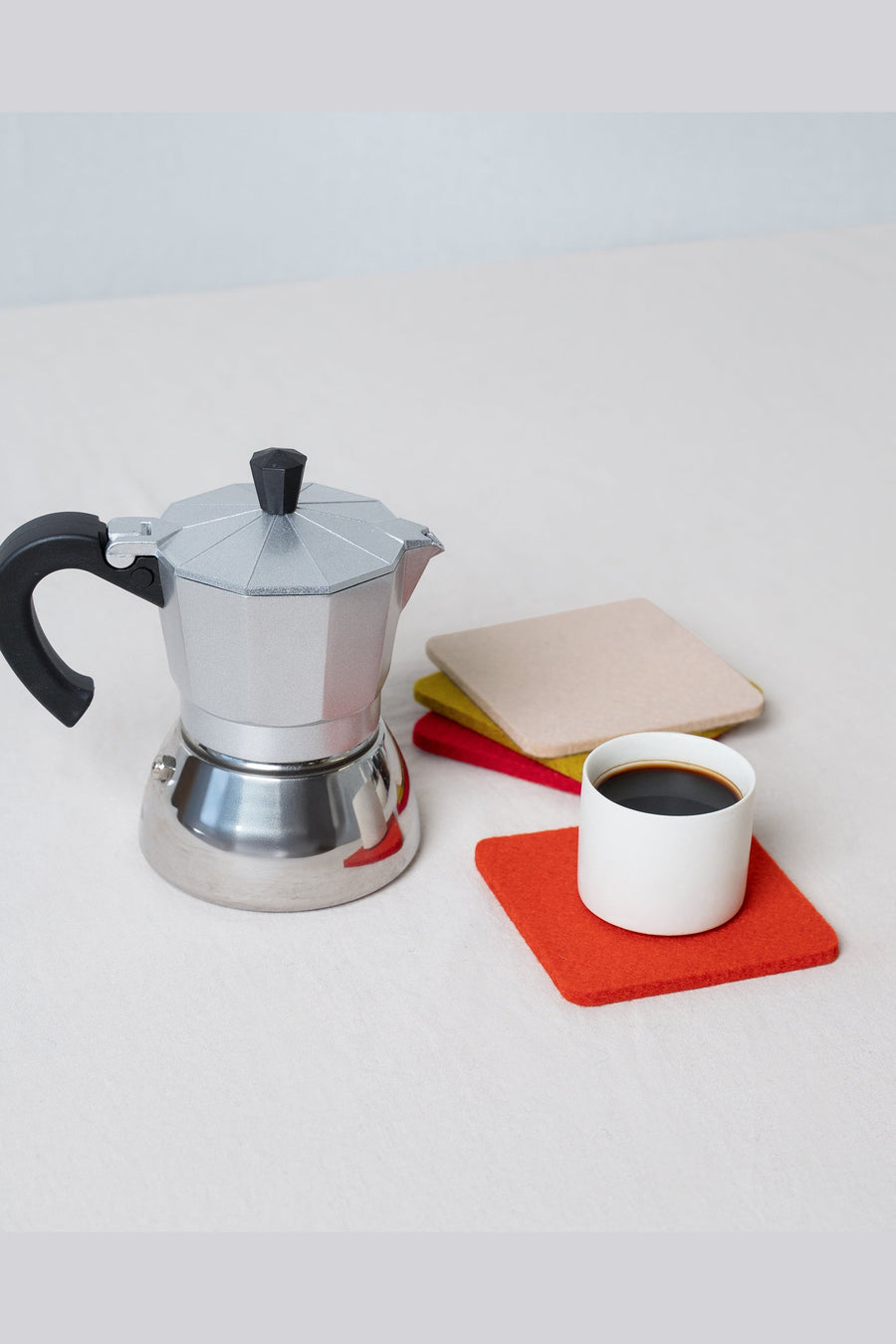 Graf Lantz Bierfilzl Merino Wool Square Coaster Set in Elstar – alternate