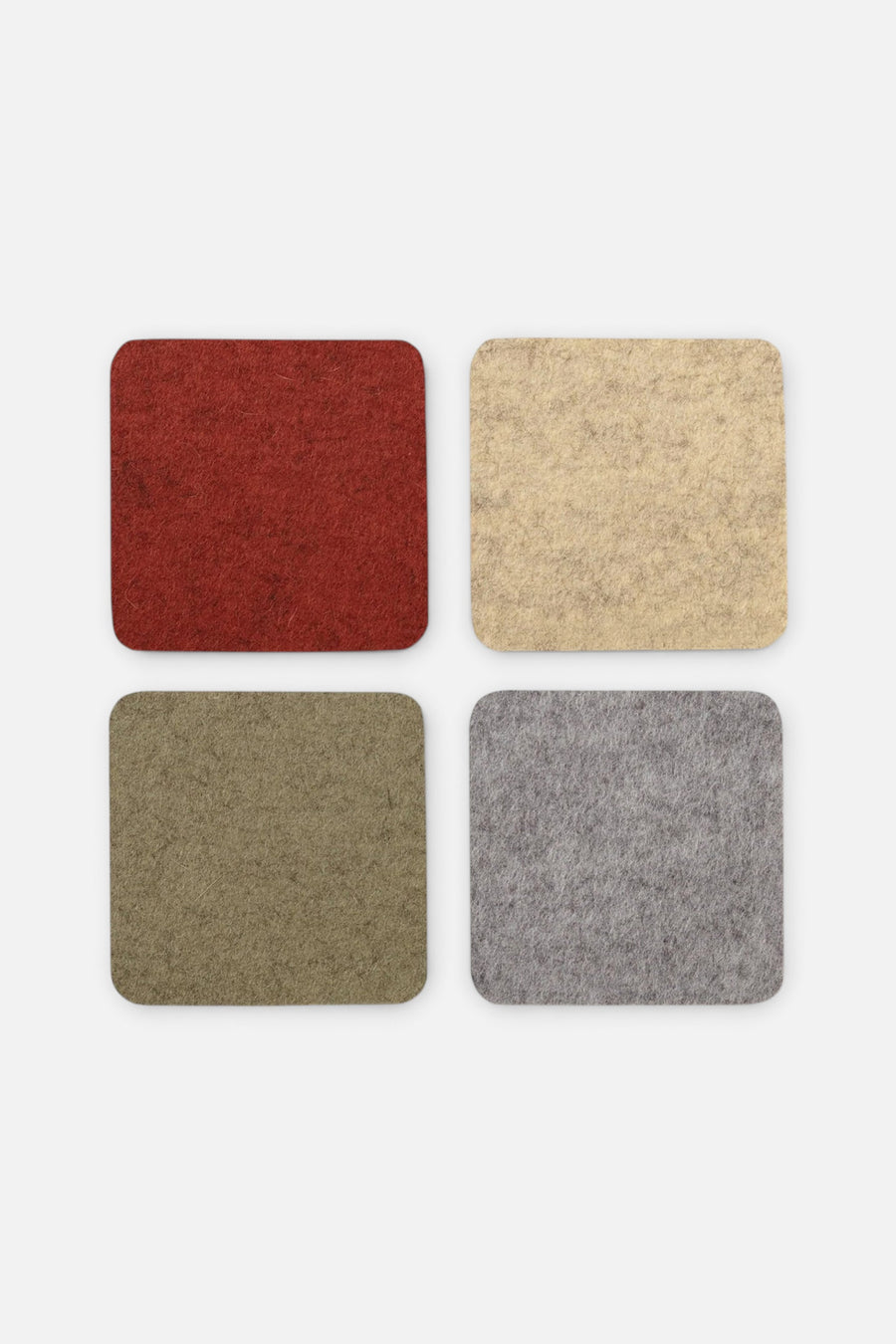 Graf Lantz Bierfilzl Merino Wool Square Coaster Set – front view