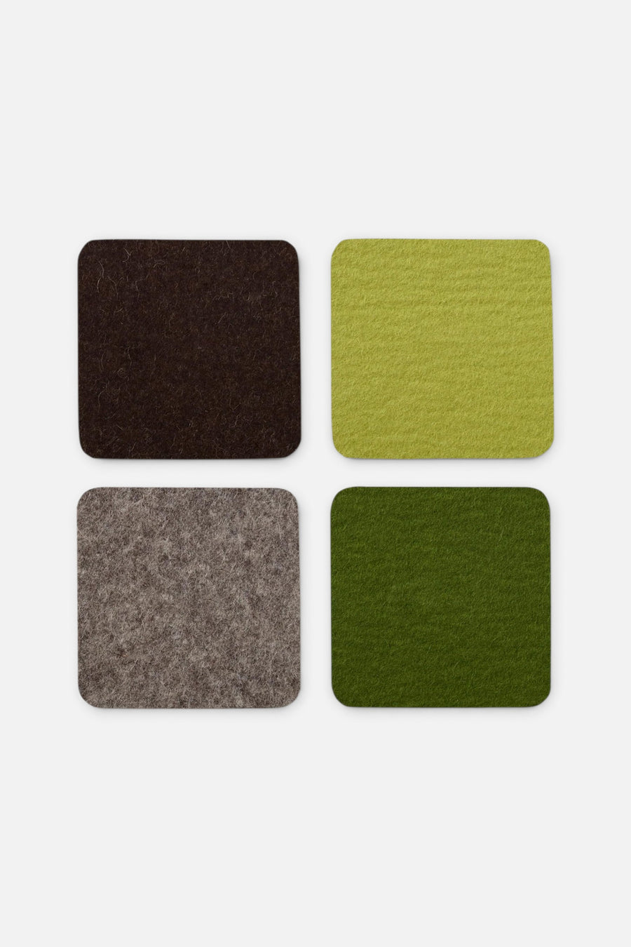 Graf Lantz Bierfilzl Merino Wool Square Coaster Set – front view