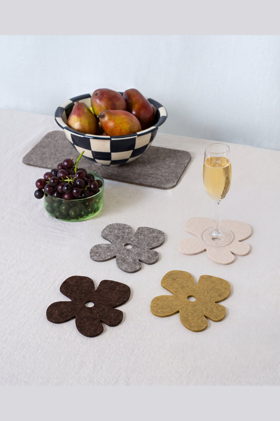 Graf Lantz Fleur Merino Wool Coaster Set in Grounded – alternate