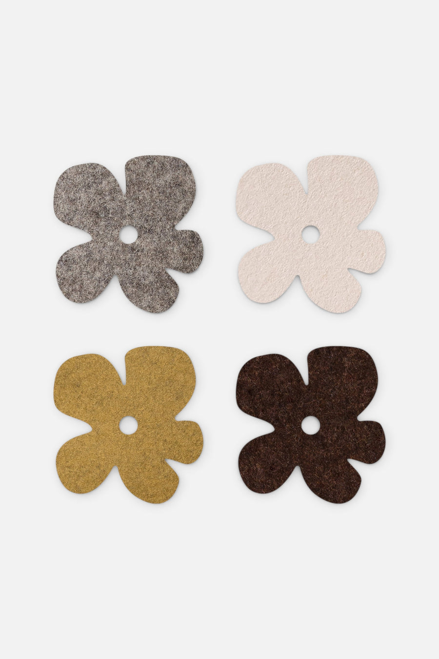 Graf Lantz Fleur Merino Wool Coaster Set in Grounded – front view