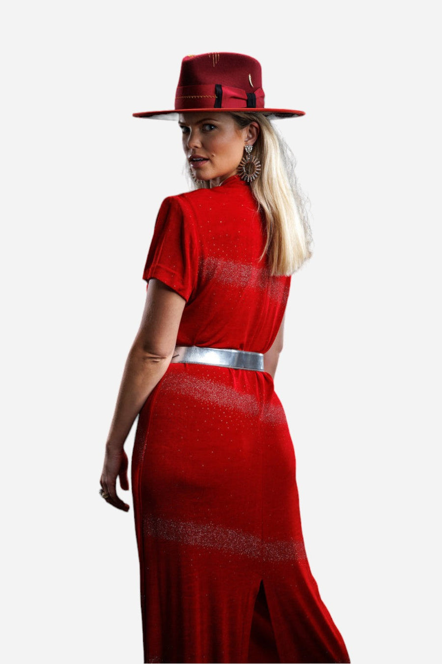 Grand Central Fashion Barracuda Hat in Cherry – front view