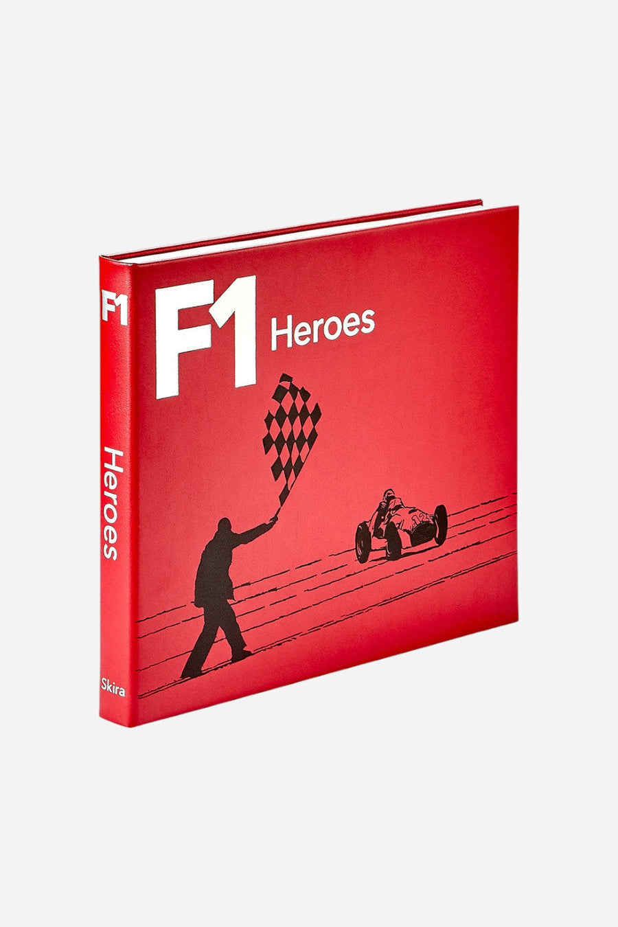 Graphic Image F1 Heroes Book in Red Bonded Leather – back view