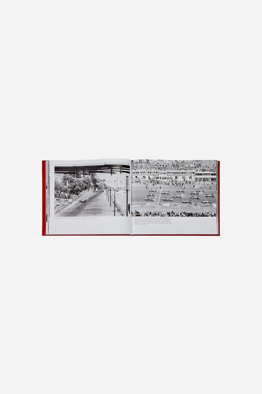 Graphic Image F1 Heroes Book in Red Bonded Leather – flat lay