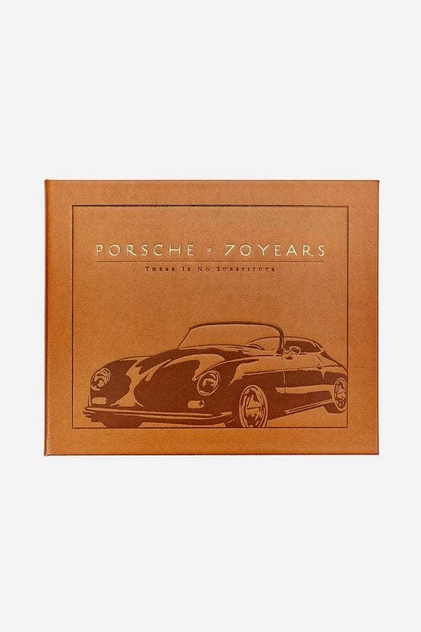 Graphic Image Porsche 70 Years Tan Leather Book