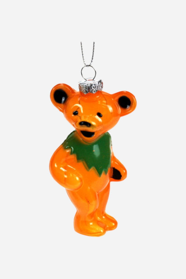 Grateful Dead Bear Ornament in Orange
