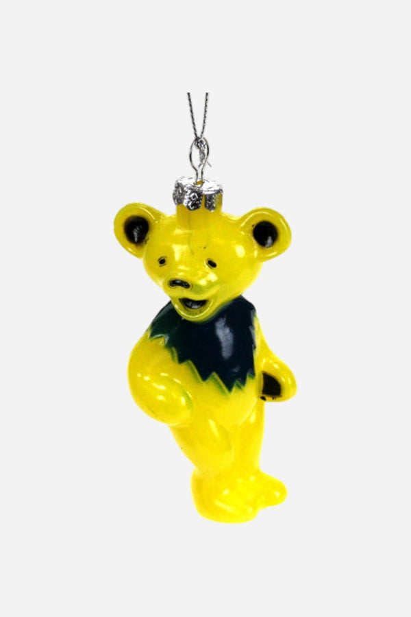 Grateful Dead Bear Ornament in Yellow