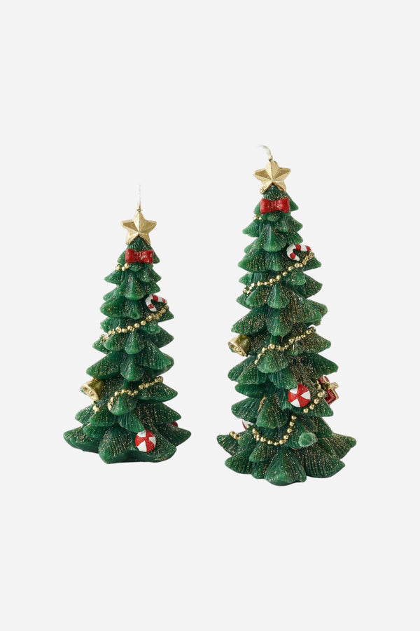 Green Christmas Tree Candle, 6''