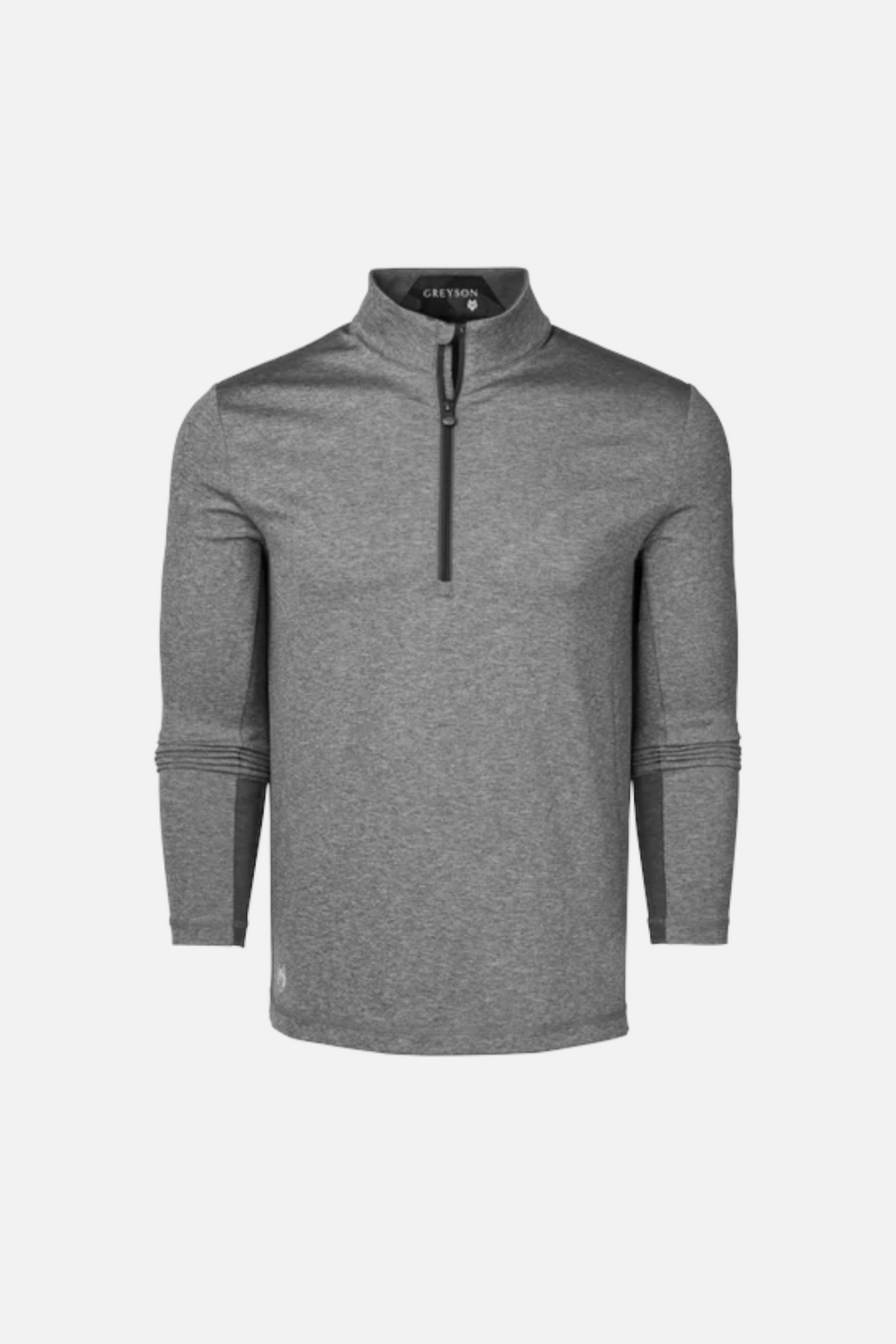Greyson Sequoia Quarter Zip in Smoke Heather – front view