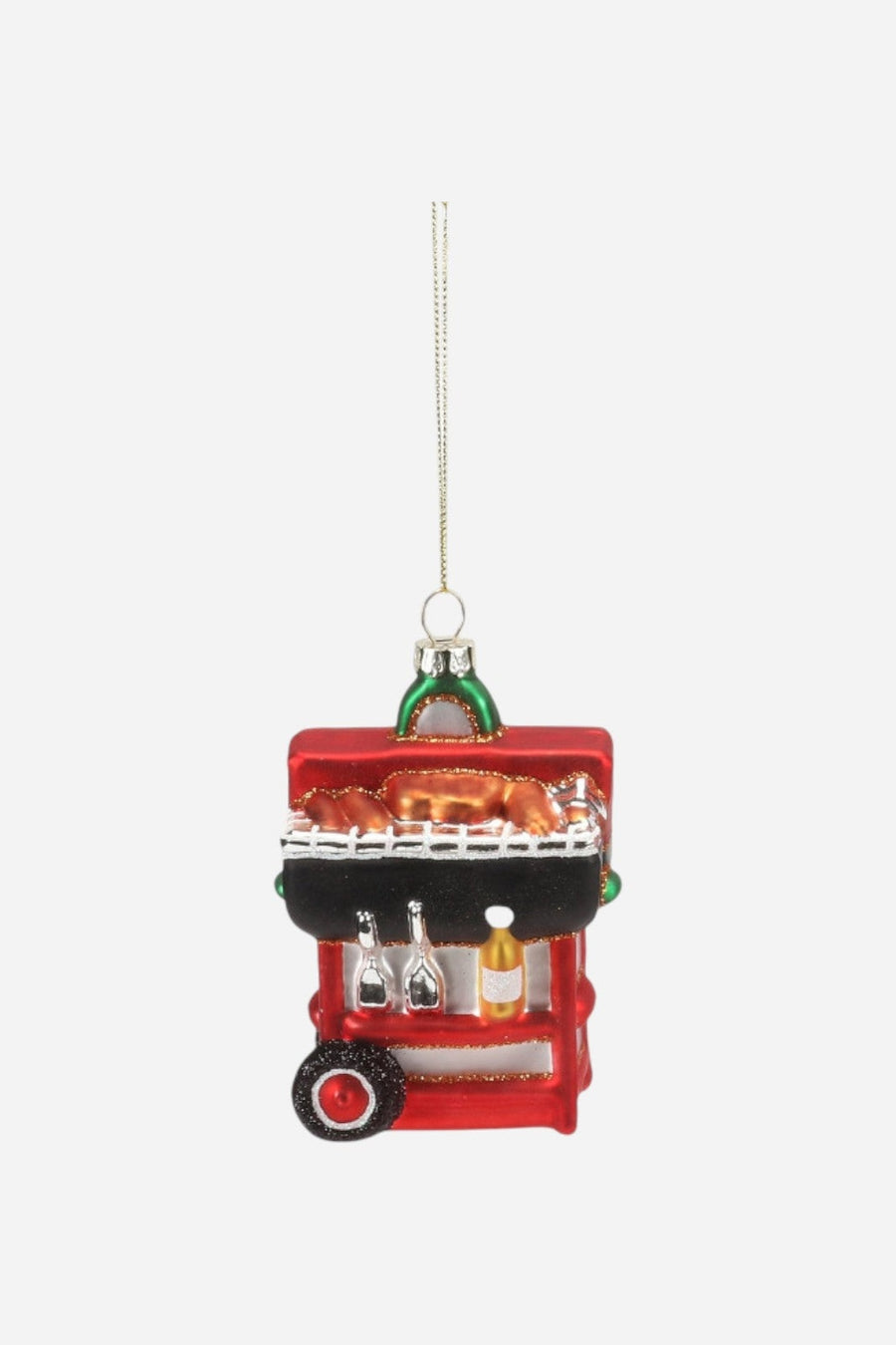Grill Red Ornament – side view