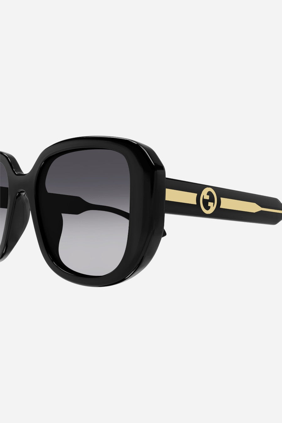 Gucci Black/Crystal Round Sunglasses - Gg1557sk-001 54 – back view