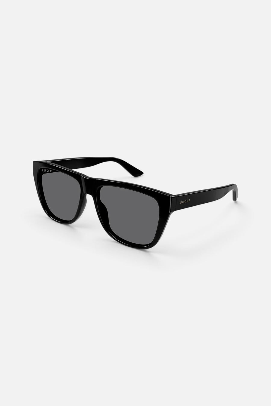 Gucci Black Men's Sunglasses with Gray Polarized Lenses – front view