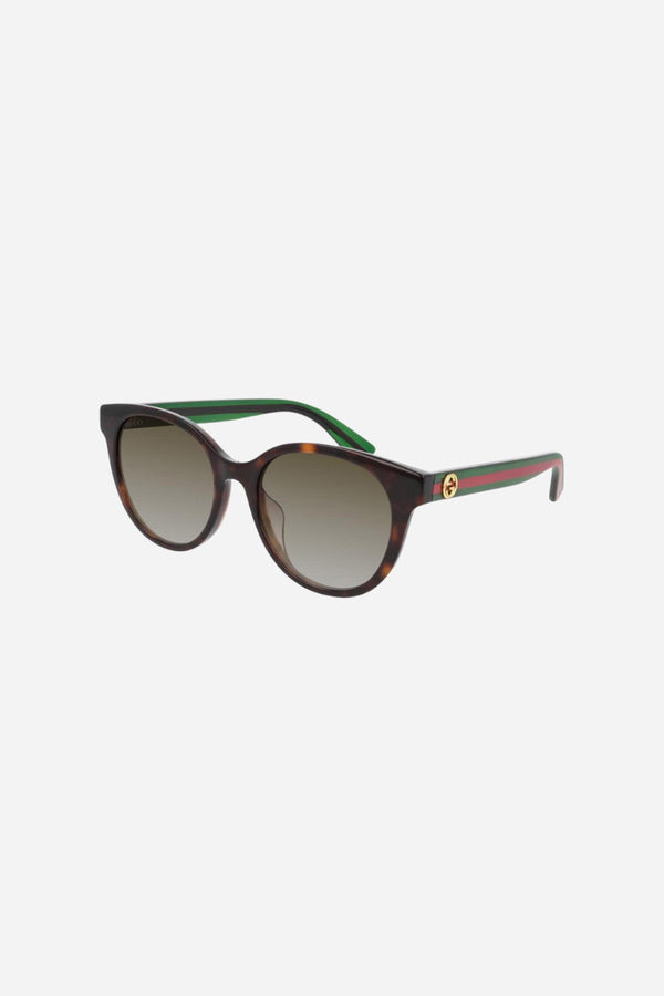 Gucci Havana/Green Cat Eye Sunglasses - Gg0702skn-003 54