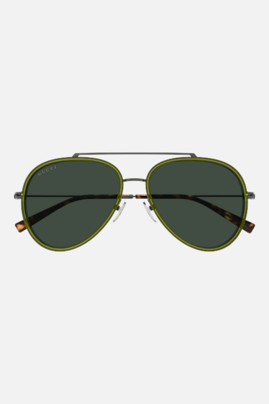 Gucci Men's Aviator Sunglasses in Green – back view