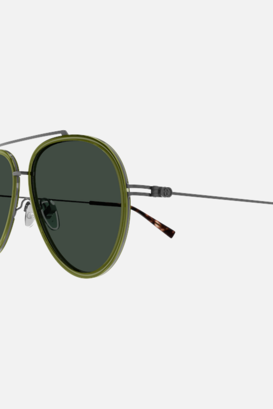 Gucci Men's Aviator Sunglasses in Green – side view