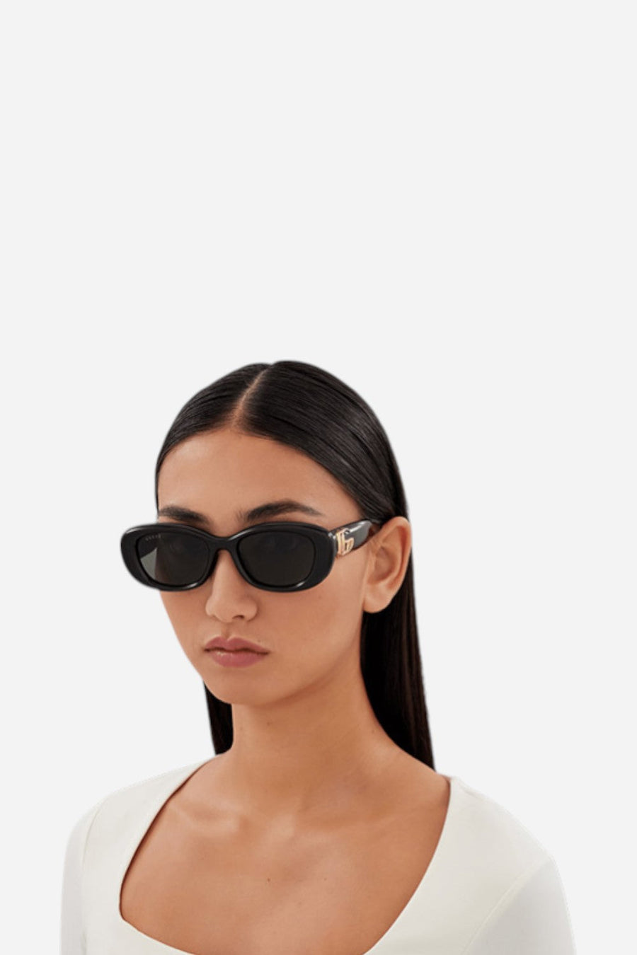 Gucci Narrow Black Sunglasses - GG1829sk-001 53 – alternate