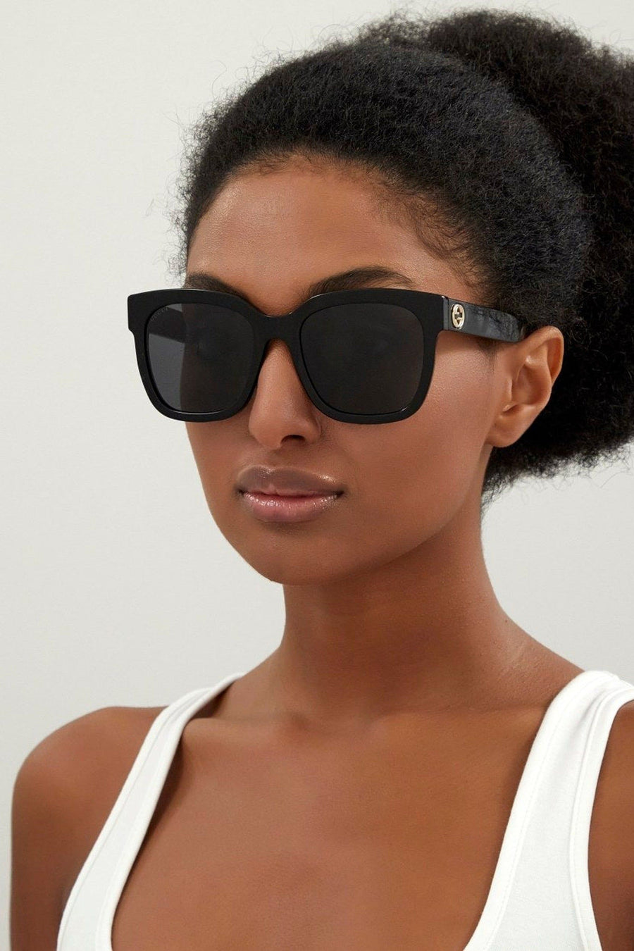 Gucci Rectangular Sunglasses in Black (GG0034SN 001 54) – back view