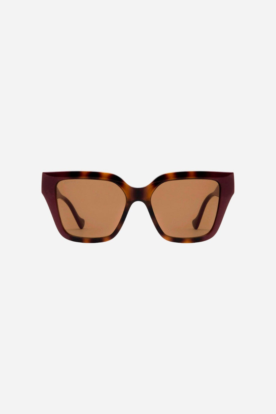 Gucci Round Havana/Burgundy Sunglasses - Gg1023s-009 – front view