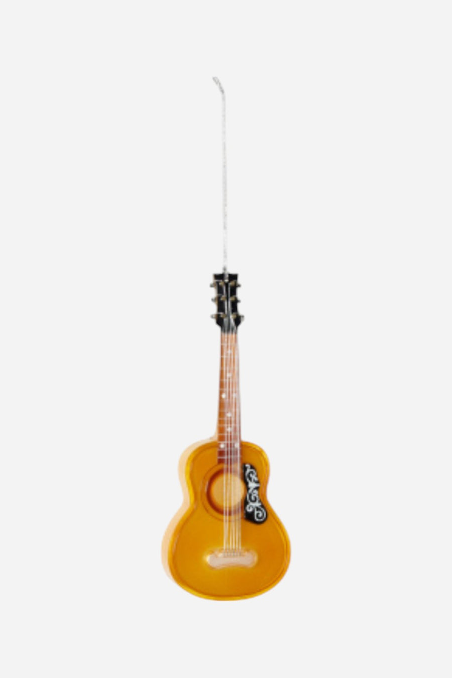 Guitar Ornament in Yellow – front view