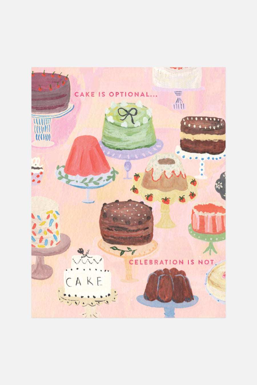 Halfpenny Postage Cake Celebration Card – front view
