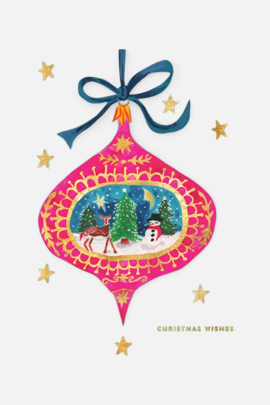 Halfpenny Postage Christmas Ornament Card – front view