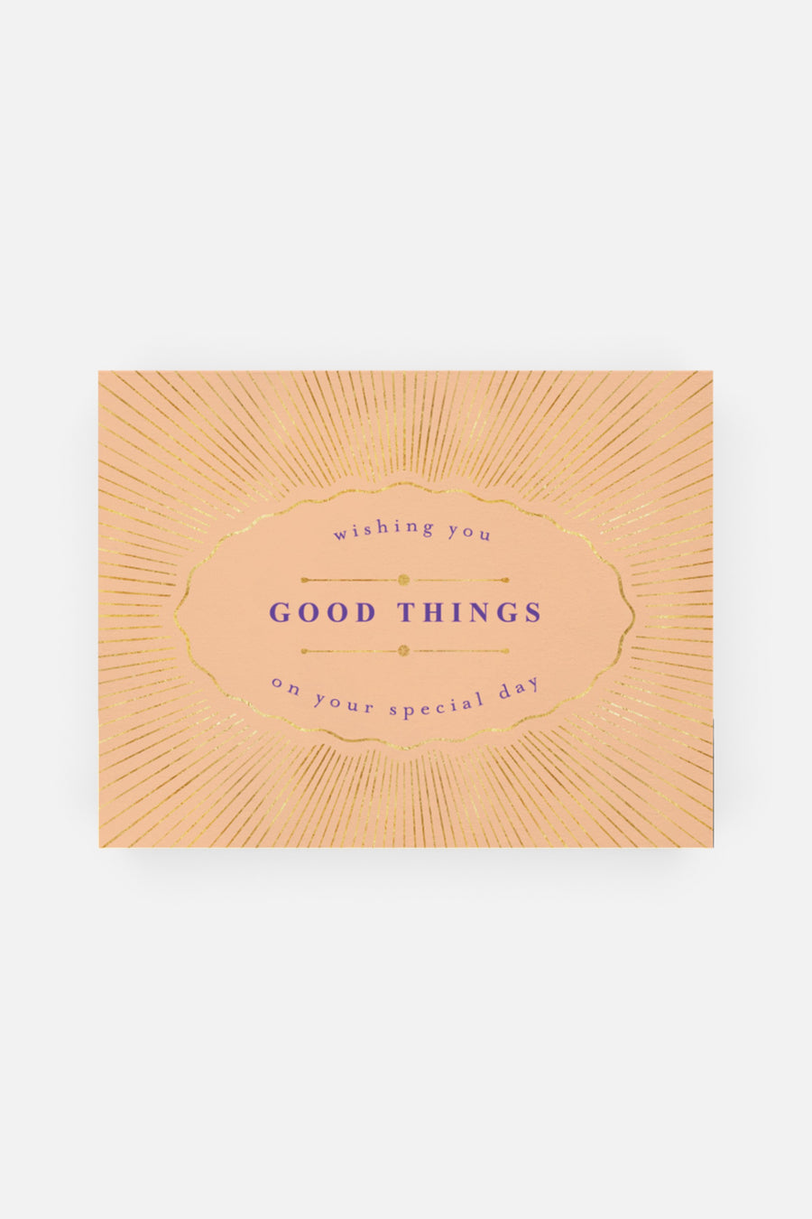Halfpenny Postage Elegant Wishes Card – front view