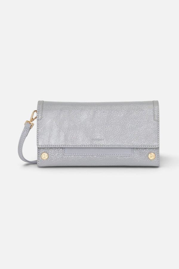 Hammit AJ Crossbody Clutch in Marina Glaze Brushed Gold Hammered