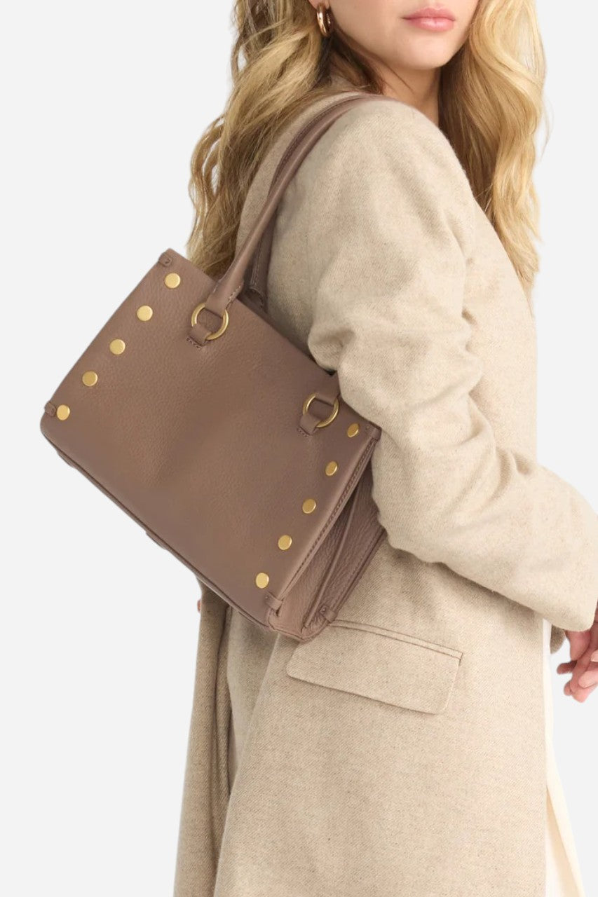 HAMMITT Allen Medium Sculpted Handbag in Taupe/Brushed Gold – alternate