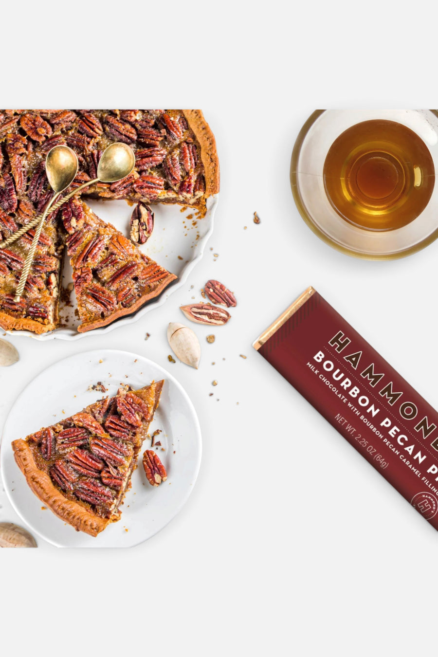 Hammond Candies Bourbon Pecan Pie Milk Chocolate Bar – back view