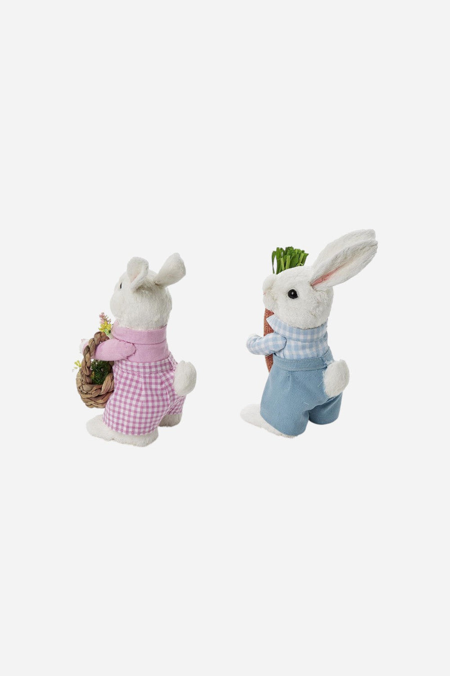 Hand-Crafted Vintage Easter Bunny Décor – side view